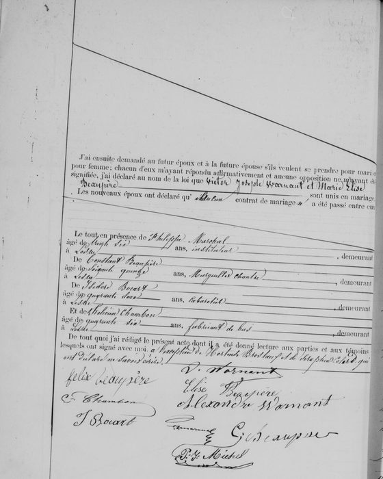 Suite — célébration, témoins, signatures