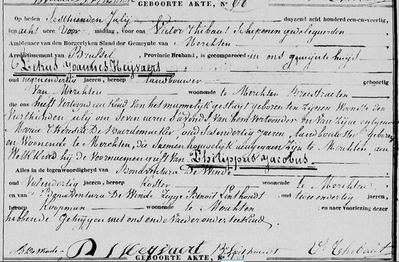 Acte de naissance n° 68, l'acte seul