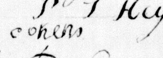 P23, signature « c okens » (×3)